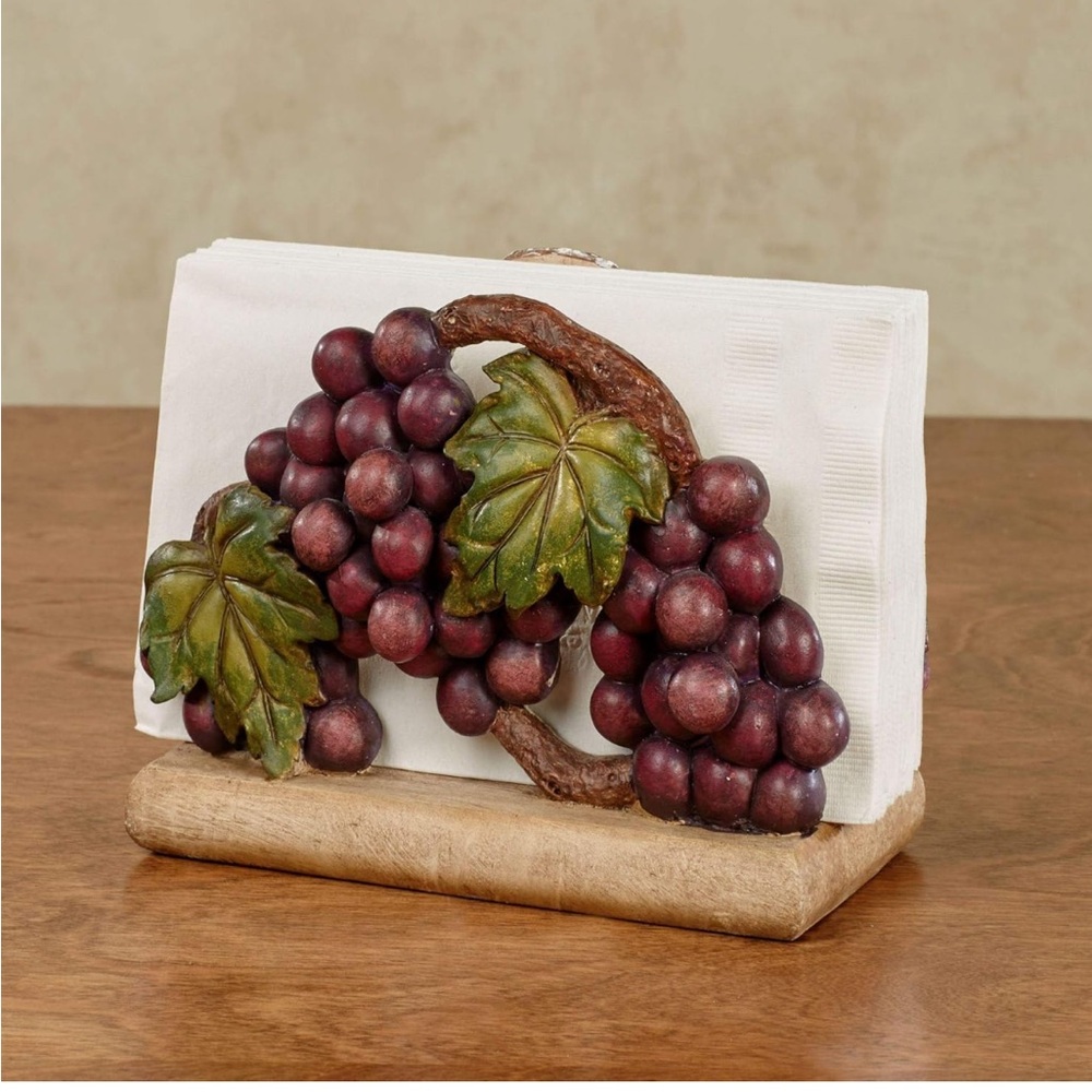 COPY - Purple and Green Grape Serveware Napkin Holder